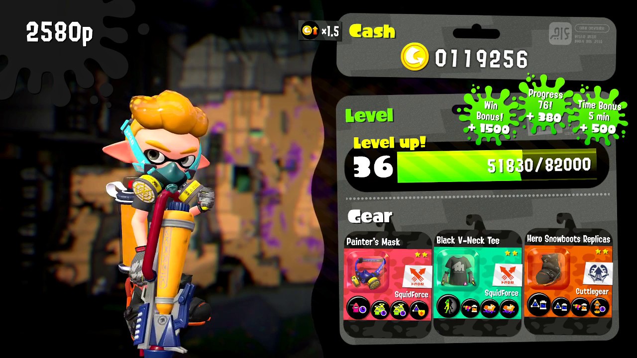 umm...what... - Splatoon 2 Weird XP Glitch