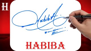 Habiba Name Signature Style H Signature Style Signature Style Of My Name Habiba