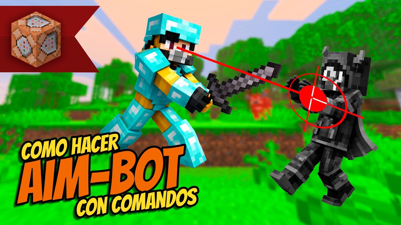 Como hacer AIM-BOT con COMANDOS en MINECRAFT BEDROCK - YouTube