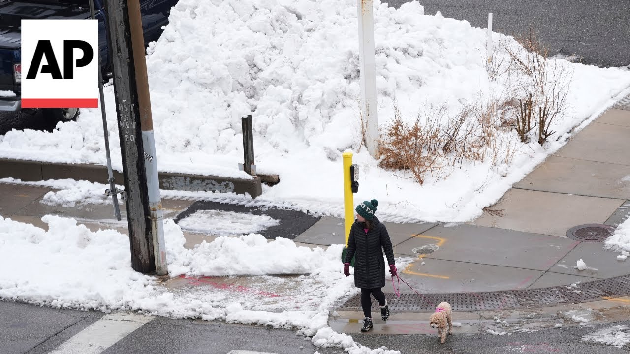 Storm dumps dense snow across Minnesota - YouTube