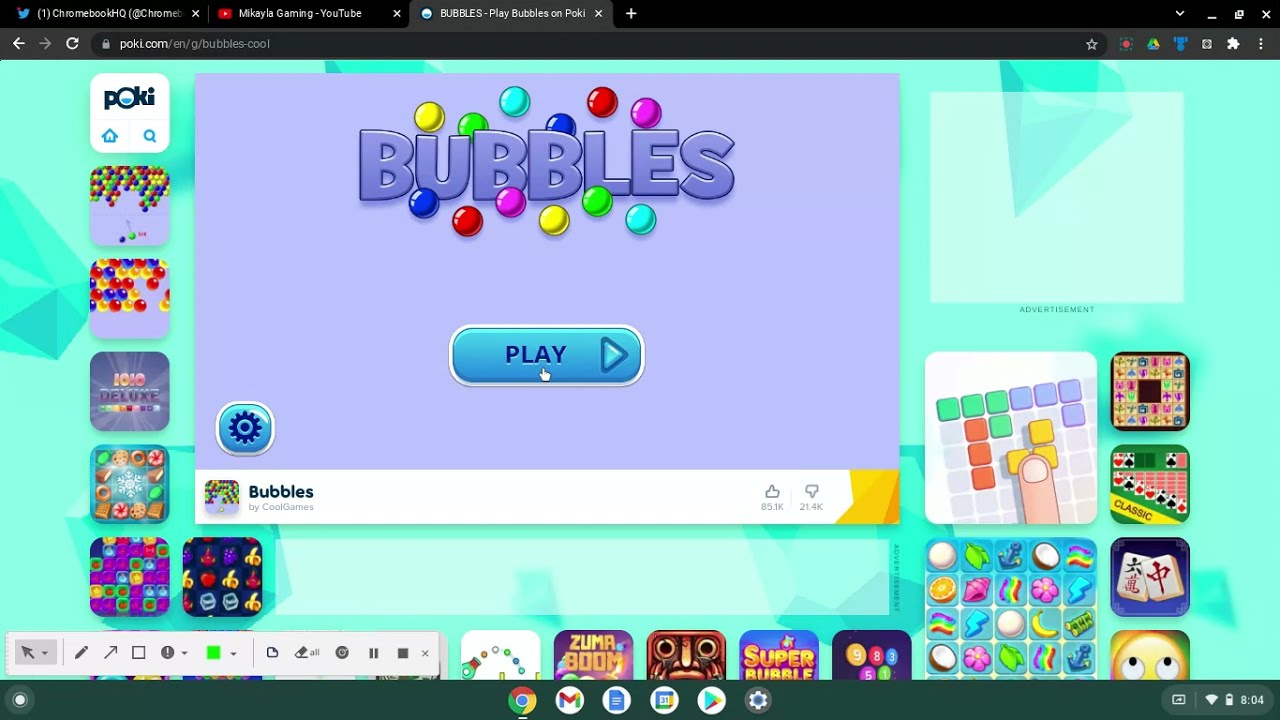 Playing Bubbles on Poki.com Pt.1 - Mikayla Gaming Online 