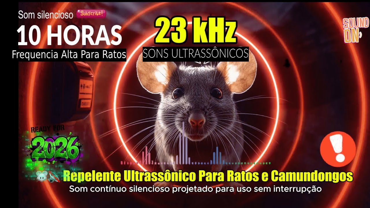 🐭🔇 Repelente Ultrassônico Para Ratos e Camundongos | Frequência Silenciosa 10H Ambiente