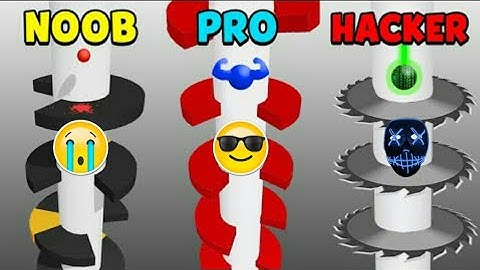 Noob vs Pro vs Hacker - Helix Jump