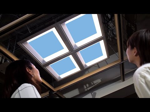 室内に青空！？青空照明misola(みそら)とは？【三菱LED照明】 - YouTube