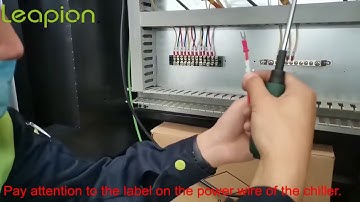 H model Installation The power wire connect of water chiller⑤