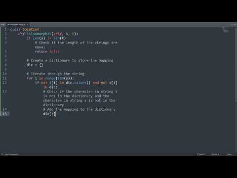 Leetcode 205. Isomorphic Strings in Python | Python Leetcode | Python Coding Tutorial | Python ASMR