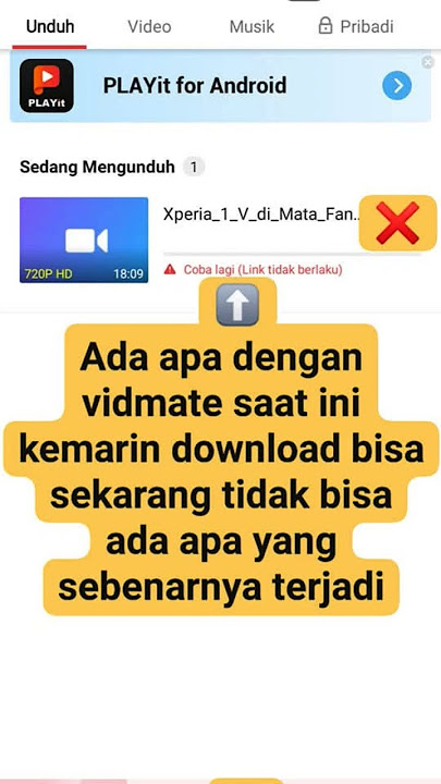 Vidmate down/error link tidak berlaku alias down,apa yang sebenarnya terjadi