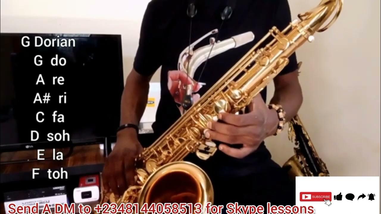 DIFFERENCE BETWEEN GDORIAN AND GMAJOR SCALE. onlinesaxlessons 