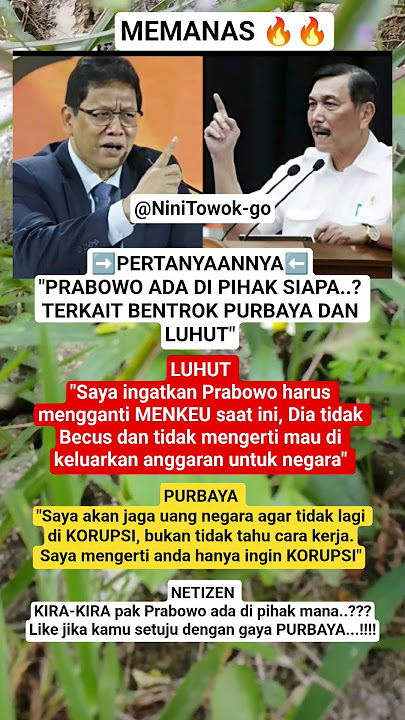 BERITA PANAS ‼️ PRABOWO ada di pihak siapa..???#prabowo #purbaya #luhut #beritaviral #viralshorts