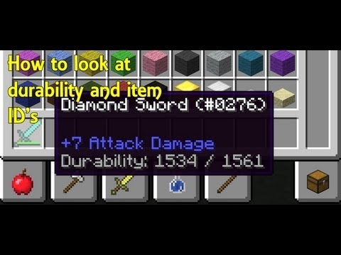 Minecraft How To Look At Item Id And Durability No Mods 1 15 2 1 16 Youtube