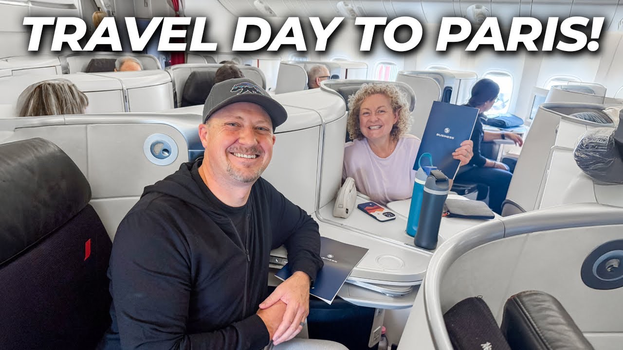 Air France Business Class from SFO to CDG 🛫🇫🇷🤩 Travel Day to Paris! 