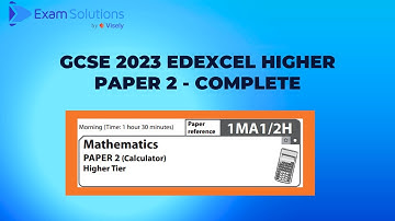 GCSE Edexcel June 2023 Higher Paper 2  - FULL PAPER | ExamSolutions