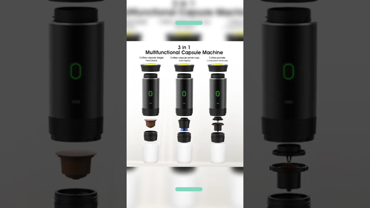 Multifunctional Cordless Automatic Heating Portable Coffee Machine