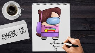 Como DIBUJAR / DESENHAR ⭐ AMONG US x MABEL ⭐ #shorts