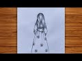 How to Draw a Beautiful Girl from Back Side | Aesthetic Pencil Sketch