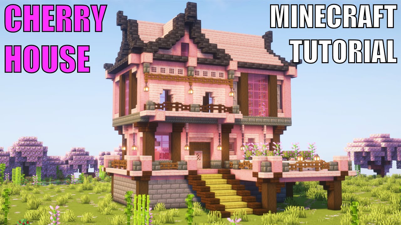 Minecraft Cherry Blossom House Tutorial - YouTube