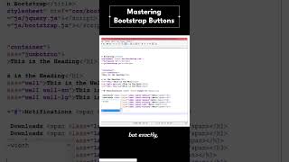 Mastering Bootstrap buttons #buttons #bootstrap #bootstrapcomponents