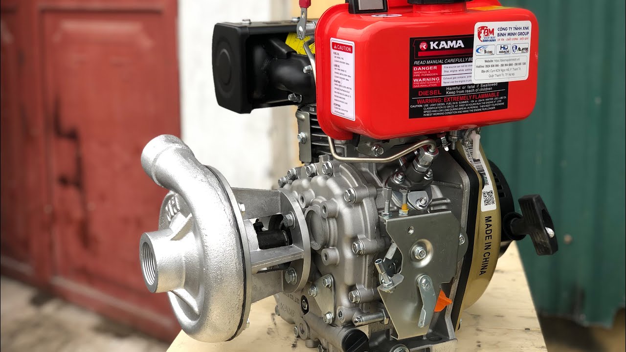 Mẫu Mới Máy Bơm Nước Cao Áp Động Cơ Dầu Kama KM173 Lưu Lượng Khủng.
