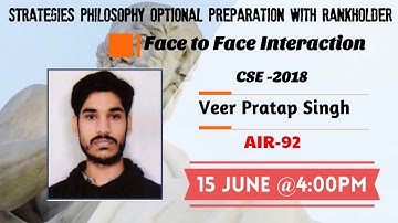 Face to Face Interaction with CSE-2018, AIR-92, Veer Pratap Singh
