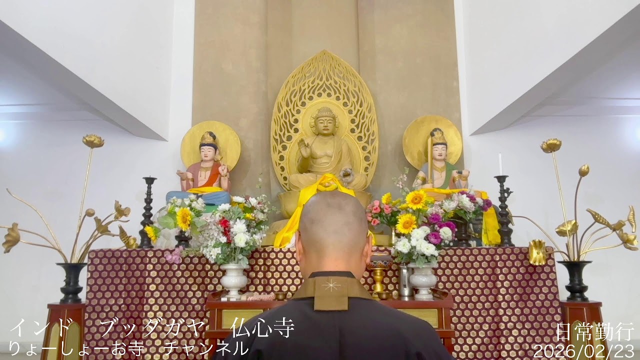 【疲れた心に癒やしの時間を】 毎日 お経配信 2149日目　インド　ブッダガヤ　仏心寺 / Every day Japanese buddhism service