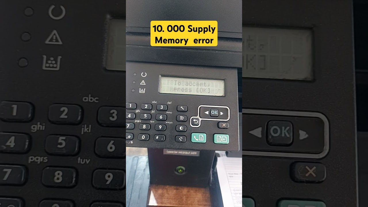 Hp laserjet M1213nf MFP  10.000 supply memory error 
