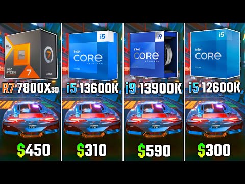 RYZEN 7800X3D vs INTEL i5-13600K vs INTEL i9-13900K vs INTEL i5-12600K | Test in 6 Games