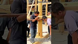 Traditional Timber Frame Assembly #worker #process #woodworking #timber #construction