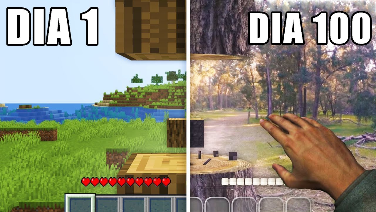 MINECRAFT pero CADA DIA SE VE mas REALISTA 😱