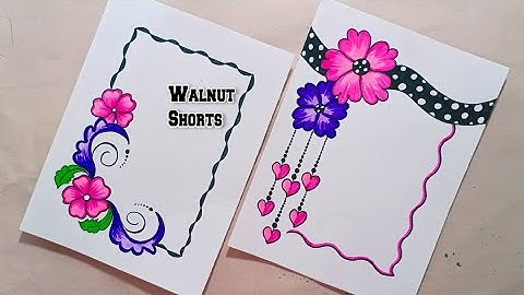 Front Page Design For School Project/Project Work Designs/Chart Paper Decoration/Border Design