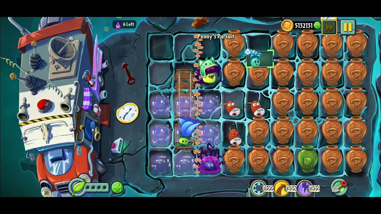 PvZ 2, Penny's Pursuit: Event 158, Level 1 (Week 192), Extra Hot (3 Chilies), 1 Bonus