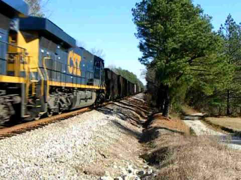 Here's a video of CSXT 856 leading a long loaded coal train down the old Georgia Railroad Line in Grovetown, Georgia. Note: The Engineer gives me a little horn salute!
