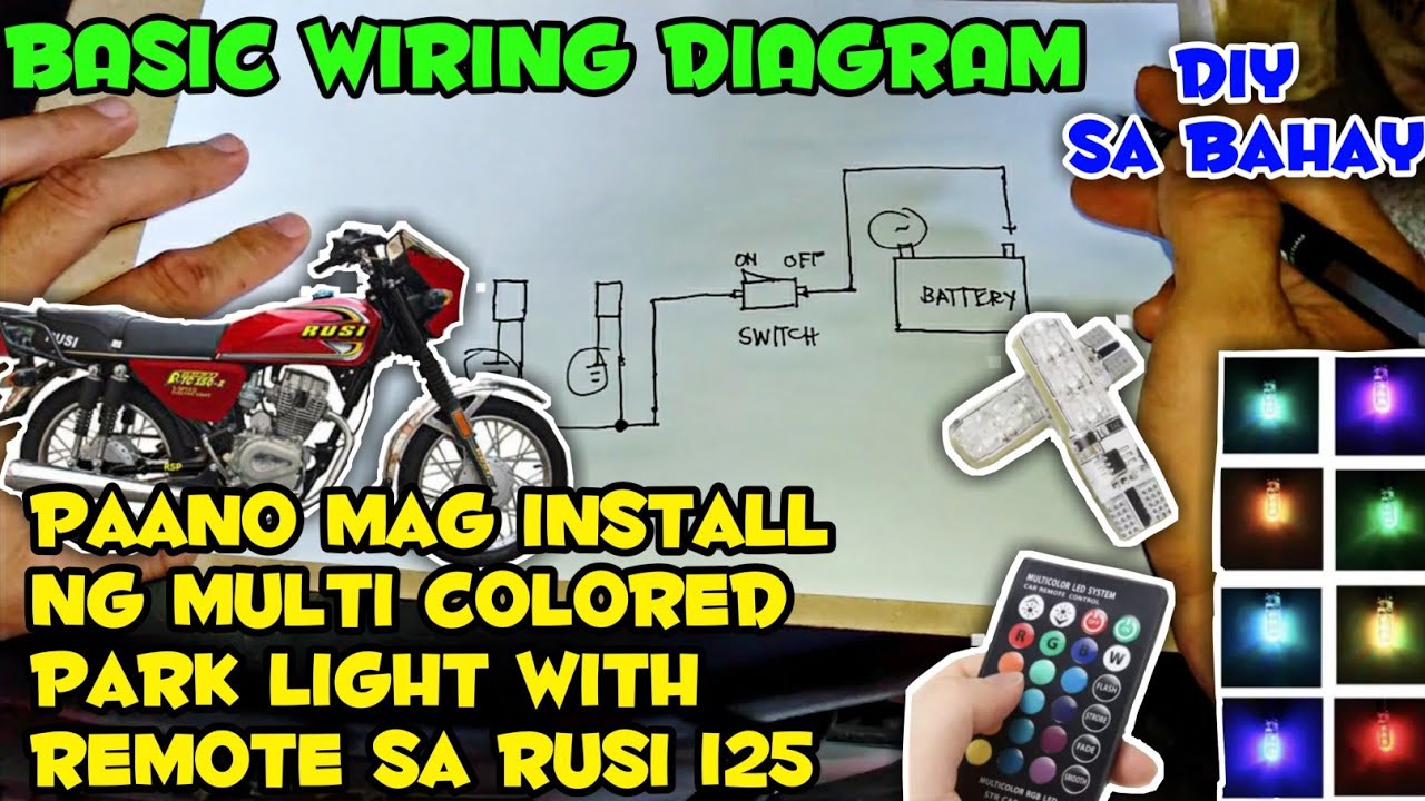 Paano mag INSTALL ng PARKLIGHT with REMOTE sa RUSI 125 Clutch type