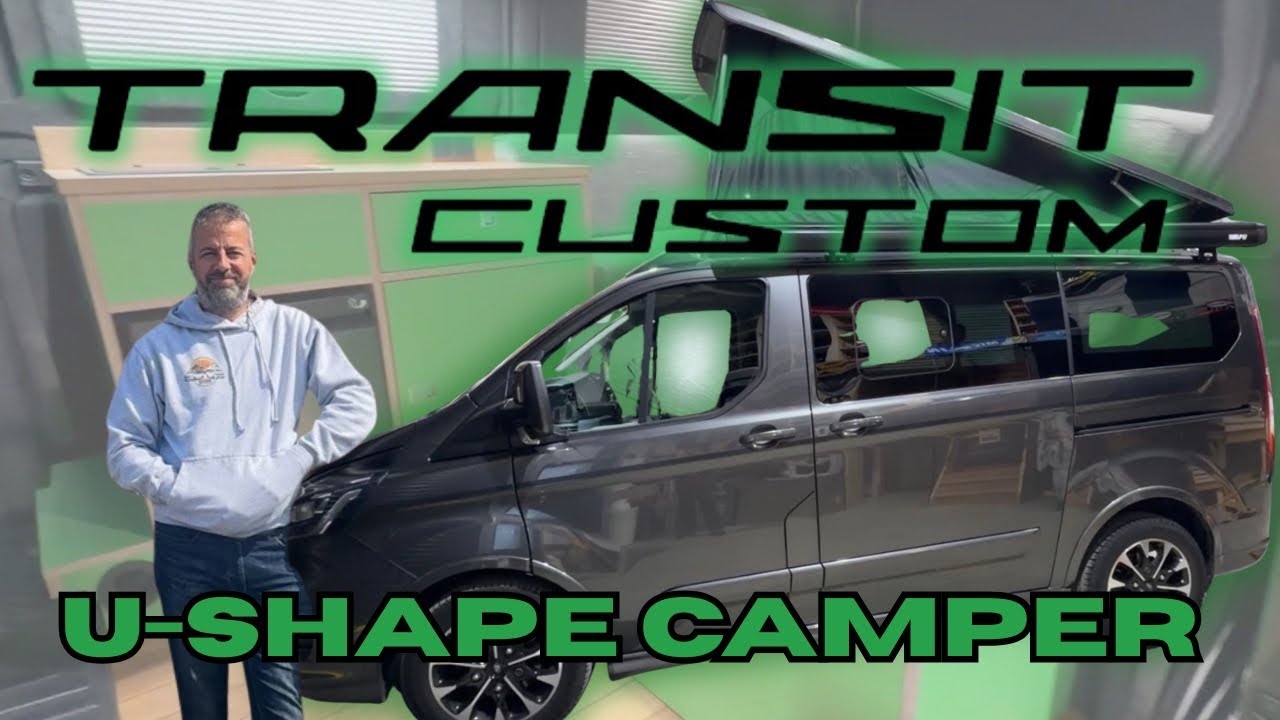 U-образная зона отдыха и кровать в кемпере Transit