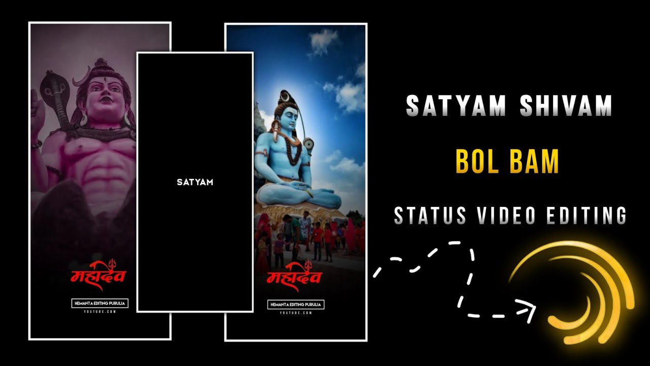 Satyam Shivam Sharma Bol Bam Dj Status Video Editing | Alight Motion