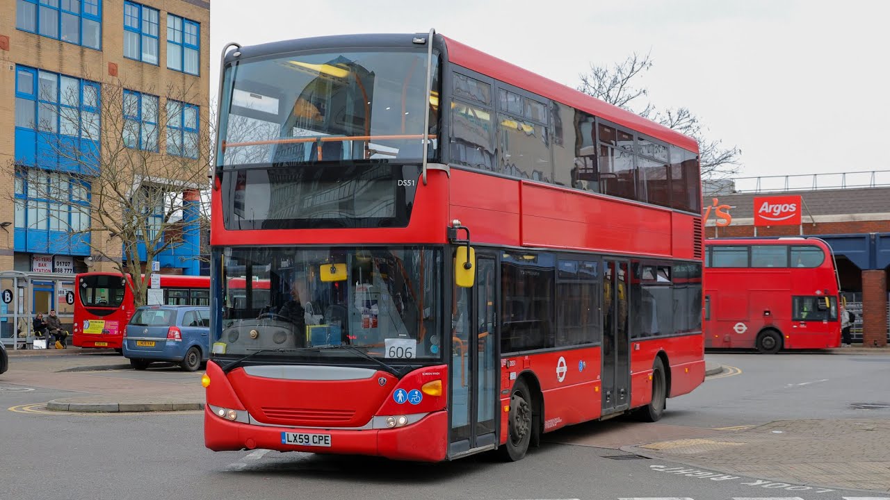 Buses at work in Potters Bar on 18th December 2023