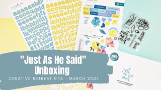 Just As He Said Unboxing - Creative Retreat Kits