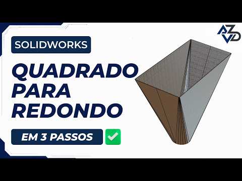 Quadrado para redondo em chapa com Loft: Sem erro de espessura! - SolidWorks