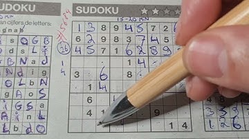 (#5684) Monday. 🌻 Two Stars Sudoku puzzle. Bonus Extra edition. 12-19-2022 Extra part 2 of 3