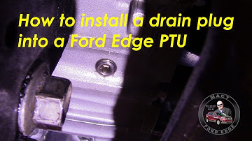 How to install a drain plug into a Ford Edge PTU.  Follow me on Twitter!