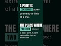 GEOMETRICAL DEFINITIONS - Line and Point Explained