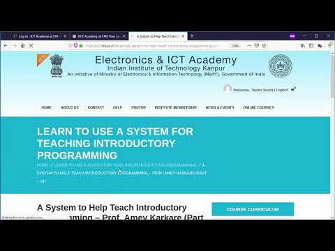 How to complete a course on ICT Portal
