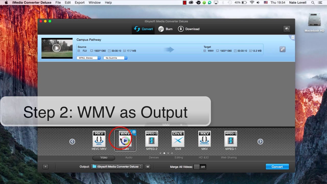 Convert FLV to WMV on Mac/Windows