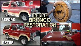 Deep Cleaning A BARN FIND Ford Bronco | First Wash In Years | Satisfying Car Detailing Restoration!