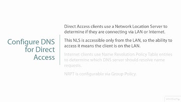 Configure DNS for Direct Access