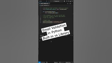 Email Validation in Python: Built-in vs Library  #python #programming #coding