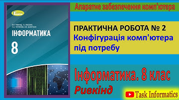 Практична робота № 2. Конфігурація комп’ютера під потребу | 8 клас | Ривкінд