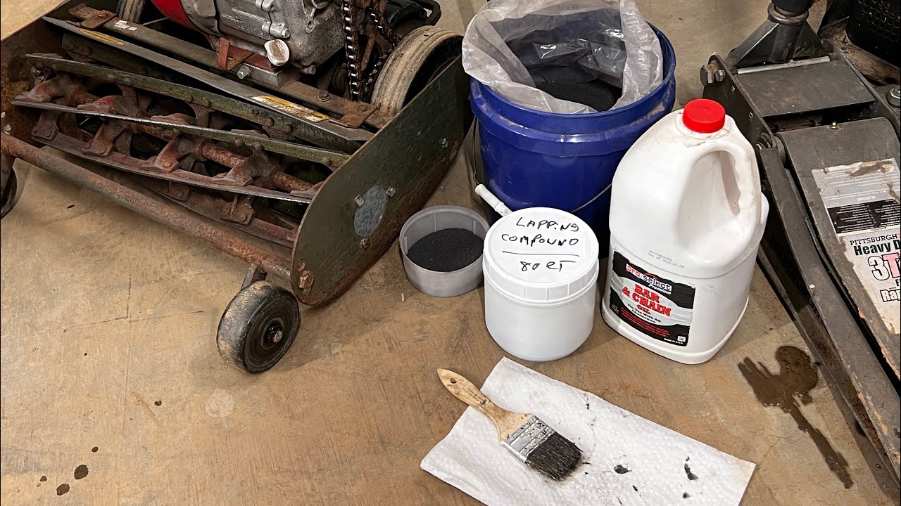 DIY Reel Mower Lapping Compound  Sharpening the California Trimmer 