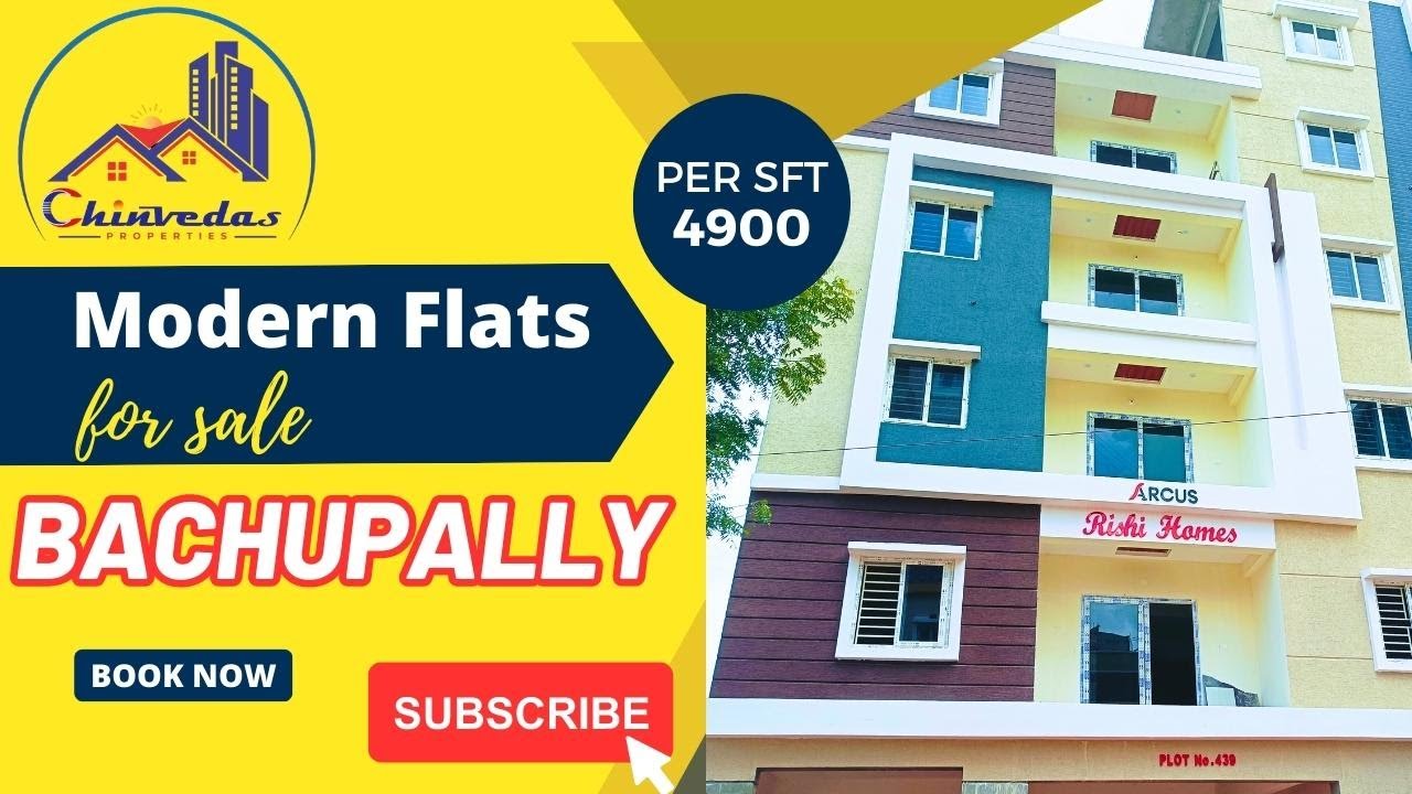 Modern Flats for sale in bachupally per sft 4900 only near to highway 
