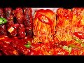 ASMR वास्तव में मसालेदार टेम्पुरा  قلا Tempura yang sangat pedas Spicy Enoki Mushroom 매운 팽이버섯 김말이