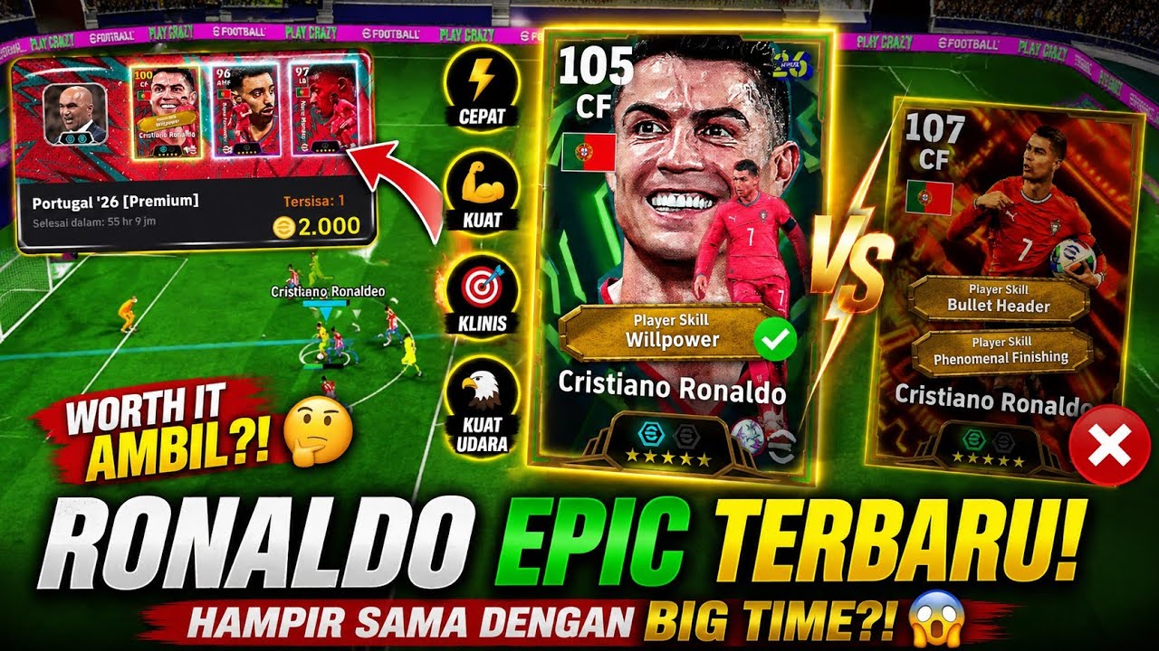 Mungkin Ini Ronaldo Terbaik Terakhir di eFootball! 😱 Hampir Sama dengan Big Time?!